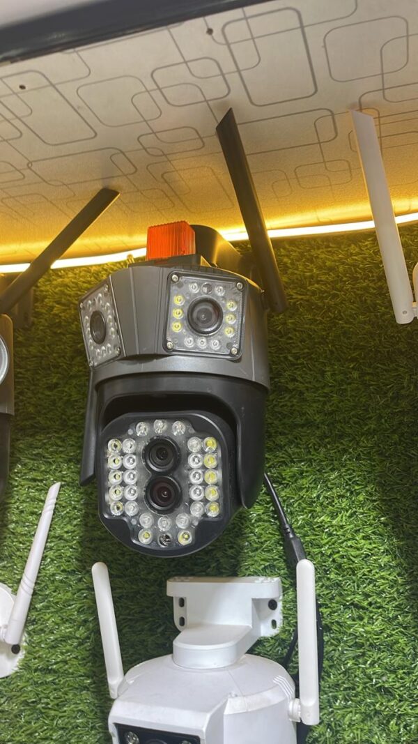IP WIFI PTZ Camera 2 Lens Outdoor 4mp Color Night Vision With V380 Pro App