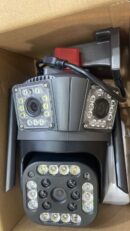 IP WIFI PTZ Camera 2 Lens Outdoor 4mp Color Night Vision With V380 Pro App