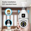 Mini PTZ Bulb Camera Dual Lens full HD with Bulb E27 Socket v380